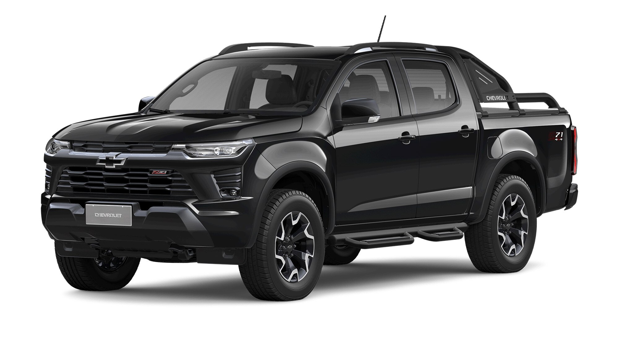 Chevrolet Colorado Z71 color Negro Metalizado destacando su diseño pickup